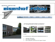 Tablet Screenshot of eisenhof-rehau.de